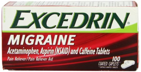 Novartis  00067203991 Pain Relief Excedrin Migraine 250 mg - 250 mg - 65 mg Strength Acetaminophen / Aspirin / Caffeine Caplet 100 per Bottle