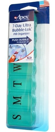 Apex-Carex  70072L Pill Organizer Ultra Bubble-Lok X-Large 7 Day 1 Dose