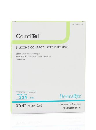 DermaRite Industries  56340 Wound Contact Layer Dressing ComfiTel Rectangle Sterile