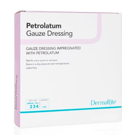 DermaRite Industries  23390 Petrolatum Impregnated Dressing DermaRite Rectangle 3 X 9 Inch Sterile