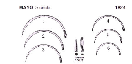 Anchor Products  1824-2DC Taper Point Suture Needle Anchor Mayo Catgut Type Size 2 Needle Single Use