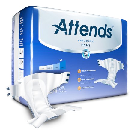 Attends Healthcare Products DDC30 Unisex Adult Incontinence Brief Attends Advanced Large Disposable Heavy Absorbency