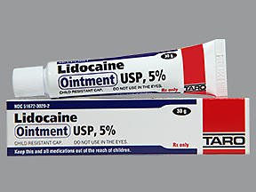 Taro  51672302002 Lidocaine 5% Ointment Tube 30 Gram