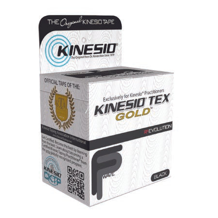 Fabrication Enterprises  24-4873-6 Kinesiology Tape Kinesio Tex Gold FP Black 2 Inch X 5-1/2 Yard Cotton NonSterile