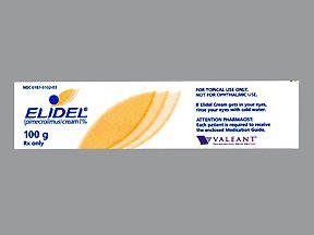 Valeant Pharmaceuticals  00187510203 Elidel Pimecrolimus 1% Cream Tube 100 Gram