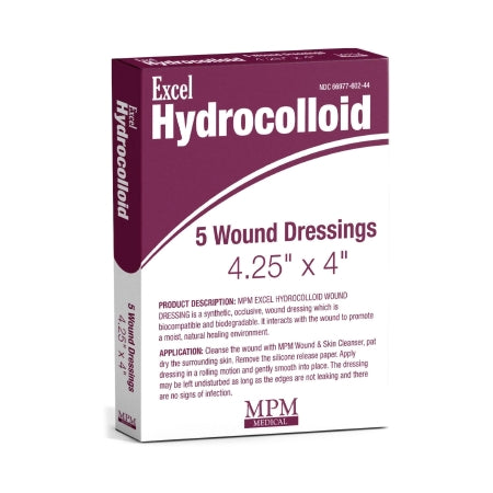 MPM Medical  MP00602 Hydrocolloid Dressing Excel 4 X 4-1/4 Inch Square