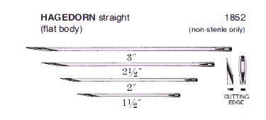 Anchor Products  1852-2.5R Conventional Cutting Suture Needle Anchor 2.5 Inch Length Hagedorn Type Size 2-1/2 Needle Reusable