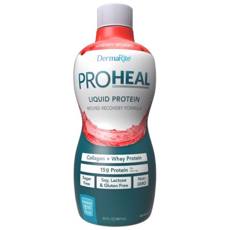 DermaRite Industries PRO1000 Oral Supplement ProHeal Cherry Splash Flavor Liquid 30 oz. Bottle