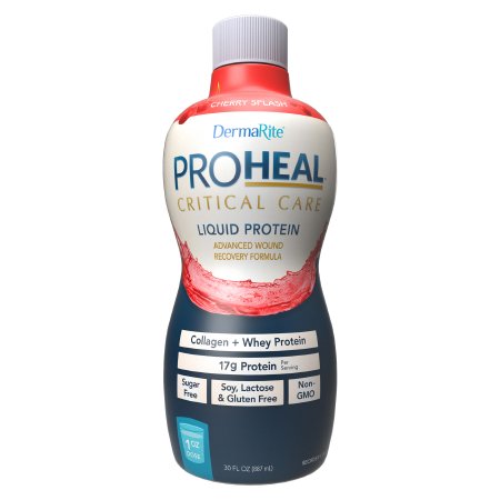 DermaRite Industries PRO3000 Oral Supplement ProHeal Critical Care Cherry Splash Flavor Liquid 30 oz. Bottle