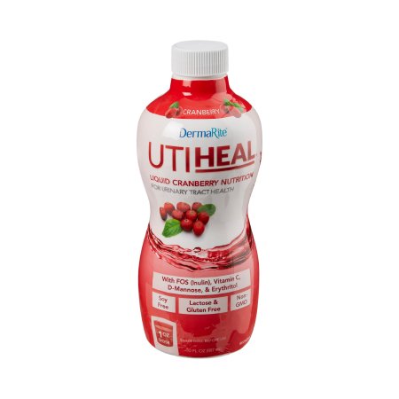 DermaRite Industries PRO6000 Oral Supplement UTIHeal Cranberry Flavor Liquid 30 oz. Bottle