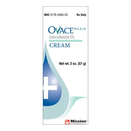 Mission Pharmaceutical  00178049502 Ovace Plus Sulfacetamide Sodium 10% Cream Bottle 2 oz.