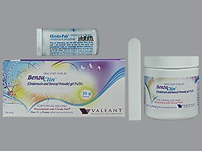 Valeant Pharmaceuticals  00187519035 BenzaClin Clindamycin Phosphate / Benzoyl Peroxide 1% - 5% Gel Jar 35 Gram