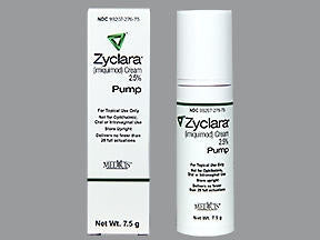 Valeant Pharmaceuticals  99207027675 Zyclara Imiquimod 2.5% Cream Pump Bottle 7.5 Gram