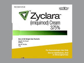 Valeant Pharmaceuticals  99207027028 Zyclara Imiquimod 3.75% Cream Packet 0.25 Gram