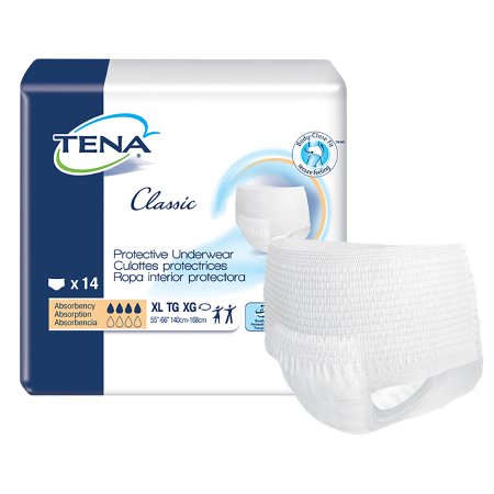 Essity HMS North America Inc 72516 Unisex Adult Absorbent Underwear TENA Classic Pull On with Tear Away Seams X-Large Disposable Moderate Absorbency