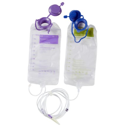 Cardinal 773662 Enteral Feeding Pump Flush Bag Set Kangaroo ePump 1000 mL DEHP-Free PVC NonSterile