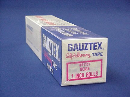 Gill Podiatry  755410 Cohesive Bandage Gauztex 1 Inch X 10 Yard Self-Adherent Closure Tan NonSterile Standard Compression