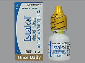 Valeant Pharmaceuticals  24208000403 Istalol Timolol Maleate 0.5% Solution Dropper Bottle 5 mL