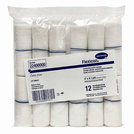 Hartmann  22400000 Conforming Bandage Flexicon 4 Inch X 4-1/10 Yard 12 per Pack NonSterile 1-Ply Roll Shape