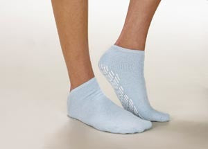 Alba Healthcare 80107 Slipper Socks Care-Steps X-Large Gray Ankle High