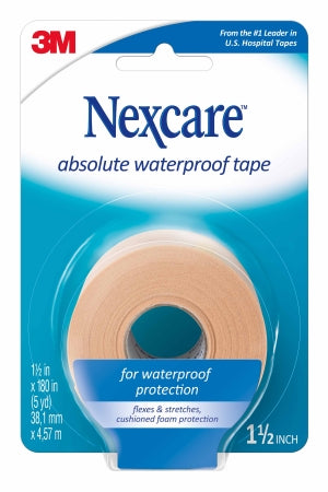 3M  732 Waterproof Medical Tape Nexcare Absolute Tan 1-1/2 Inch X 5 Yard Foam NonSterile