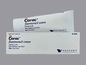 Valeant Pharmaceuticals  00187520030 Carac Fluorouracil 0.5% Cream Tube 30 Gram