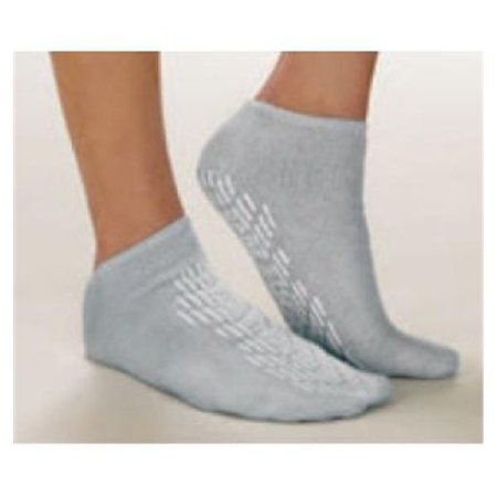 Alba Healthcare 46012-BLU Slipper Socks Terry Treads Medium Blue Ankle High