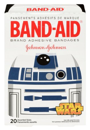 Johnson & Johnson Consumer  10381371162861 Adhesive Strip Band-Aid 5/8 X 2-1/4 Inch / 3/4 X 3 Inch Plastic Rectangle / Spot Kid Design (Star Wars) Sterile