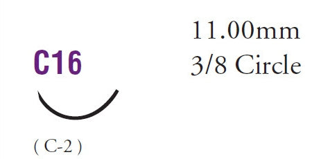 Surgical Specialties  795B Nonabsorbable Suture with Needle LOOK Silk C-16 3/8 Circle Reverse Cutting Needle Size 3 - 0 Braided