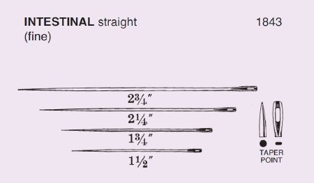 Anchor Products  1843-1.75DC Taper Point Suture Needle Anchor 1.75 Inch Length Intestinal Type Size 1-3/4 Needle Single Use