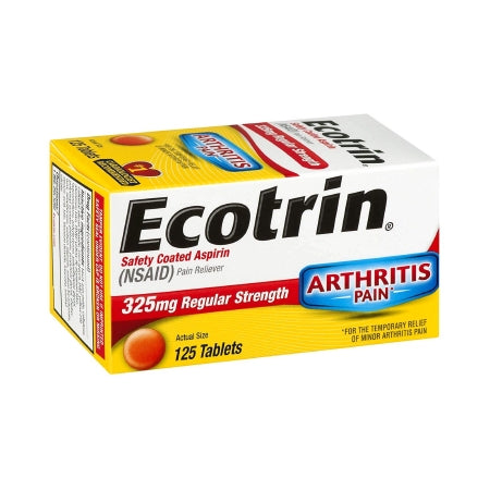 Medtech Laboratories  04203710379 Pain Relief Ecotrin 325 mg Strength Aspirin Tablet 125 per Bottle