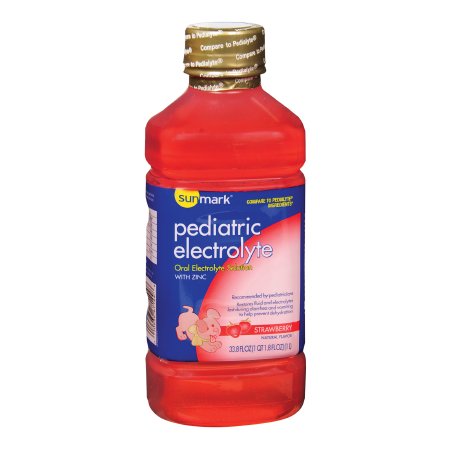 McKesson Brand 01093967144 Oral Electrolyte Solution sunmark Strawberry Flavor 33.8 oz. Electrolyte