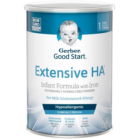 Nestle Healthcare Nutrition 5000048519 Infant Formula Gerber Good Start Extensive HA 14.1 oz. Can Powder Whey Protein Cow's Milk Allergy