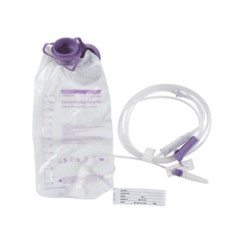 Amsino International ENF1200K Enteral Feeding Pump Bag Set with ENFit Connector AMSure 1200 mL Polyvinyl NonSterile ENFit Connector