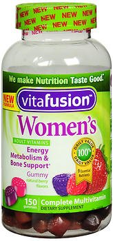 Church and Dwight  02791702271 Multivitamin Supplement Vitafusion Vitamin A / Ascorbic Acid / Vitamin D / Vitamin E 2500 IU - 30mg - 800 IU - 15 IU Strength Gummy 150 Per Bottle Mixed Berry Flavor