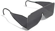 Western Ophthalmics OS-942 Post Mydriatic Glasses Solarettes Wraparound Gray Tint K-Resin Lens Gray Frame Over Ear One Size Fits Most