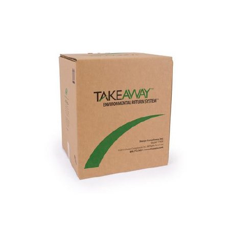 Sharps Compliance  17400 Mailback Medication Return Container TakeAway Recovery System 40 Gallon, 21-3/4 W X 20 L X 25-3/4 H Inch, Cardboard