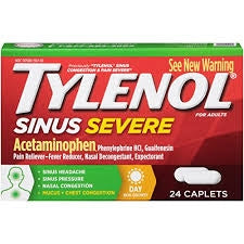 J & J Sales  50580059801 Cold and Sinus Relief Tylenol Sinus + Headache 325 mg - 5 mg Strength Tablet