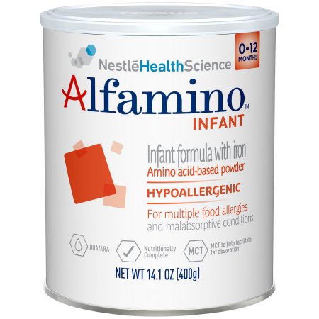 Nestle Healthcare Nutrition 07613034788221 Infant Formula Alfamino 14.1 oz. Can Powder Amino Acid Food Allergies