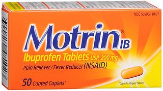 Johnson & Johnson Consumer  30300450481024 Pain Relief Motrin IB 200 mg Strength Ibuprofen Tablet 50 per Bottle