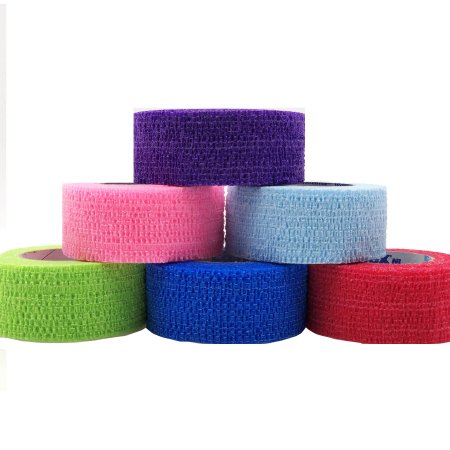 Andover Coated Products  5100CP Cohesive Bandage CoFlex NL 1 Inch X 5 Yard Self-Adherent Closure Neon Pink / Blue / Purple / Light Blue / Neon Green / Red NonSterile 12 lbs. Tensile Strength