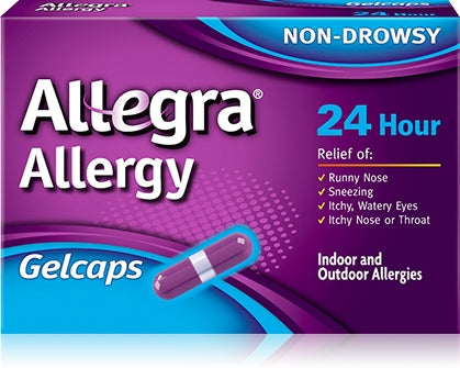 Chattem  04116741220 Allergy Relief Allegra 180 mg Strength Gelcap 8 per Box