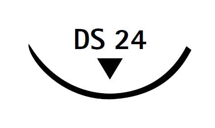 Tissue Seal LLC  C0069235 Absorbable Suture with Needle Novosyn Polyglycolide DS24 3/8 Circle Reverse Cutting Needle Size 3 - 0 Braided