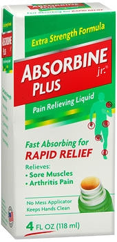 Emerson Healthcare  88947641204 Topical Pain Relief Absorbine Jr Plus 4% Strength Menthol Liquid 4 oz.