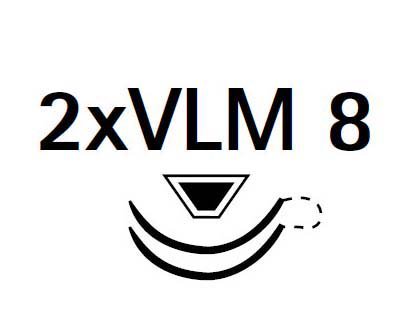 Tissue Seal LLC  G0069734 Absorbable Suture with Needle Novosyn Polyglycolide VLM 8 1/4 Circle Lancet Needle Size 6 - 0 Braided