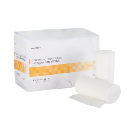 McKesson Brand 16-013 Conforming Bandage McKesson 4 Inch X 4-1/10 Yard 12 per Pack NonSterile Roll Shape