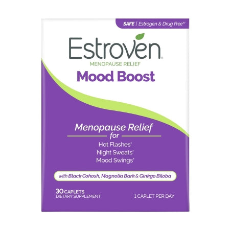 I Health Inc  09296101333 Dietary Supplement for Menopause Estroven Mood and Memory Calcium / Black Cohosh Root Extract / Soy Isoflavones / Estroven Stress, Mood, and Memory Blend 95 mg - 40 mg - 56 mg - 135 mg Strength Capsule 30 per Bottle