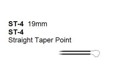 J & J Healthcare Systems  PDP420G Absorbable Antibacterial Suture with Needle PDS Plus Polydioxanone with Irgacare MP ST-4 Straight Taper Point Needle Size 4 - 0 Monofilament