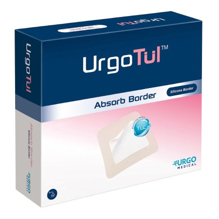 Urgo Medical North America LLC  550764 Foam Dressing TRIACT 6 X 8 Inch With Border Waterproof Backing Silicone Adhesive Rectangle Sterile