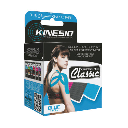 Fabrication Enterprises  24-4891 Kinesiology Tape Kinesio Tex Classic Blue 2 Inch X 4-2/5 Yard Cotton NonSterile